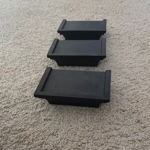 Set of Three Black Shelves
